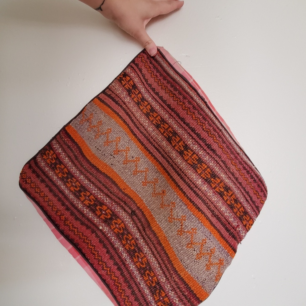 Pink & Red Kilim Throw Pillow